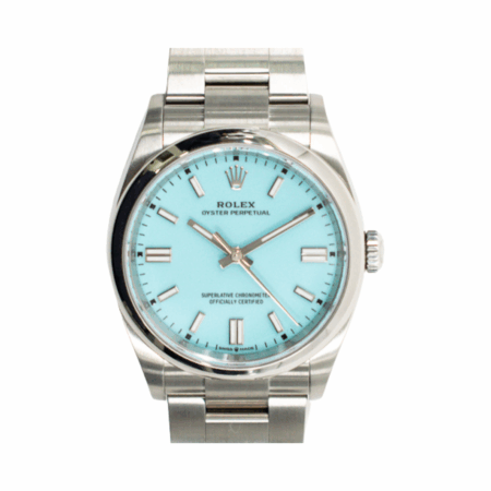 Rolex Oyster Perpetual 36 Stainless Steel Turquoise Stick Dial 126000