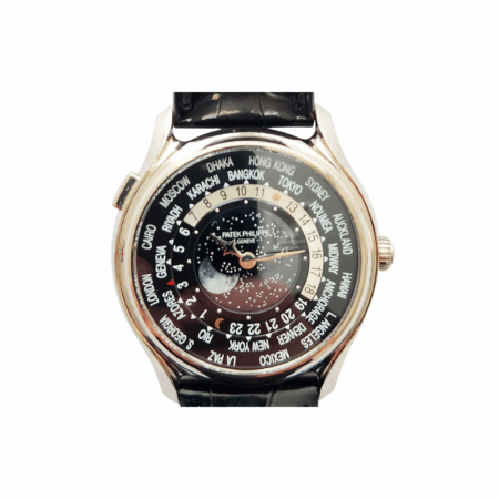 Patek Philippe World Time Anniversary 175th White Gold Black Dial 5575G-001