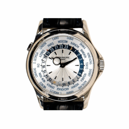 Patek Philippe World Time White Gold Silver Dial 5130G-001