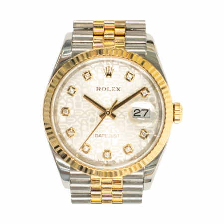 Rolex Datejust 36 Stainless Steel/Yellow Gold Silver Jubilee Diamond 126233G