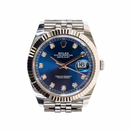 Rolex Datejust 41 Stainless Steel/White Gold Blue Diamond Dial 126334G