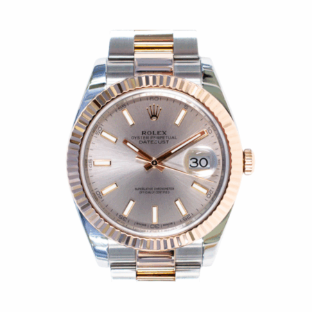 Rolex Datejust 41 Stainless Steel and Rose Gold Sundust Dial 126331