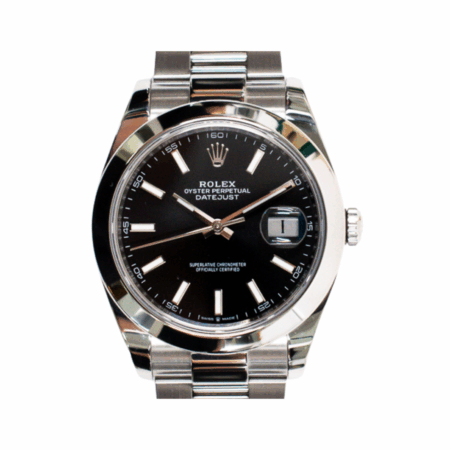 Rolex Datejust 41 Stainless Steel Black Stick Dial 126300