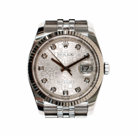 Rolex Datejust Stainless Steel/White Gold Silver Jubilee Diamond Dial 11623