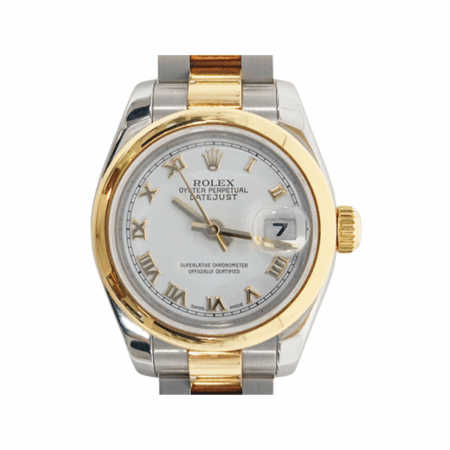 Rolex Lady-Datejust Stainless Steel/Yellow Gold White Roman Dial 179163