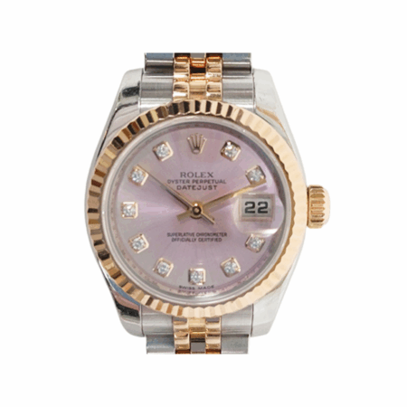 Rolex Lady-Datejust Stainless Steel/Rose Gold Pink Diamond Dial 179171G
