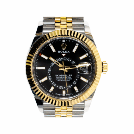 Rolex Sky-Dweller Stainless Steel/Yellow Gold Black Stick Dial 336933