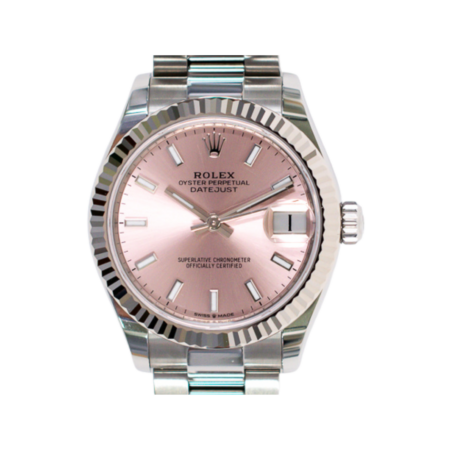 Rolex Datejust 31 Stainless Steel/White Gold Pink Stick Dial 278274
