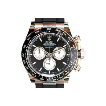 Rolex Daytona White Gold Rubber Strap Black Dial 126519LN