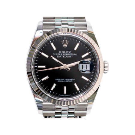 Rolex Datejust 36 Stainless Steel/White Gold Black Stick Dial 126234