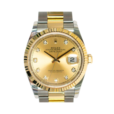 Rolex Datejust 36 Steel/Gold Champagne Diamond Dial 126233G