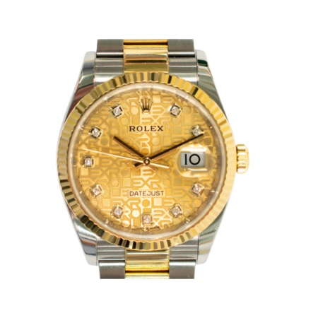 Rolex Datejust 36 Steel/Gold Champagne Jubilee Diamond Dial 126233G