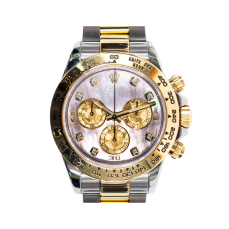 Rolex Daytona Stainless Steel and Yellow Gold Black MOP Dial 116503