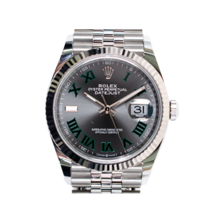 Rolex Datejust 36 Stainless Steel/White Gold Wimbledon Roman Dial 126234