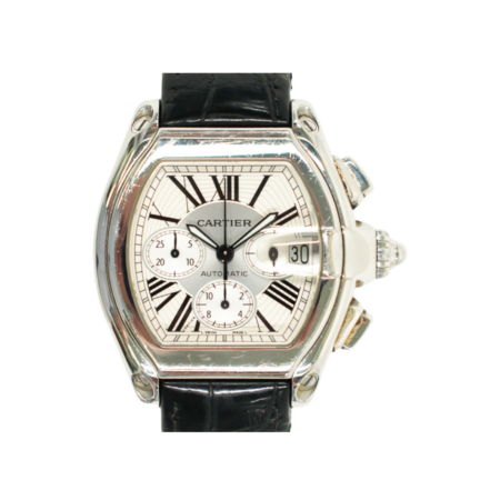 Cartier Roadster XL Stainless Steel White Roman Dial W62019X6
