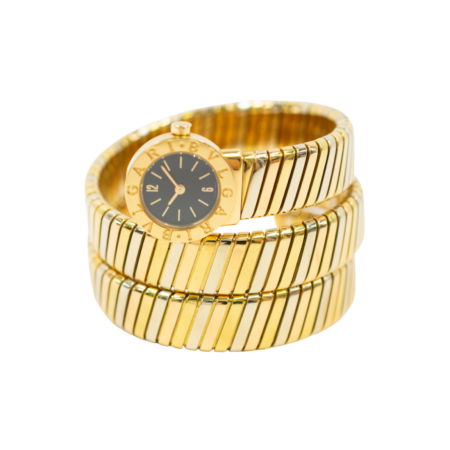 Bvlgari Tubogas Yellow Gold/Rose Gold/White Gold Black Dial BB191T