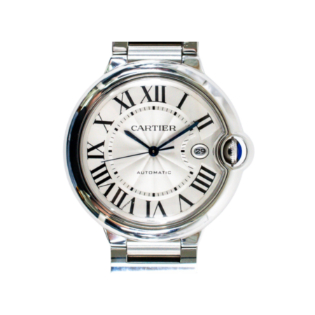 Cartier Ballon Bleu De Cartier 42 Mm Stainless Steel Silver Roman Dial WSBB0049