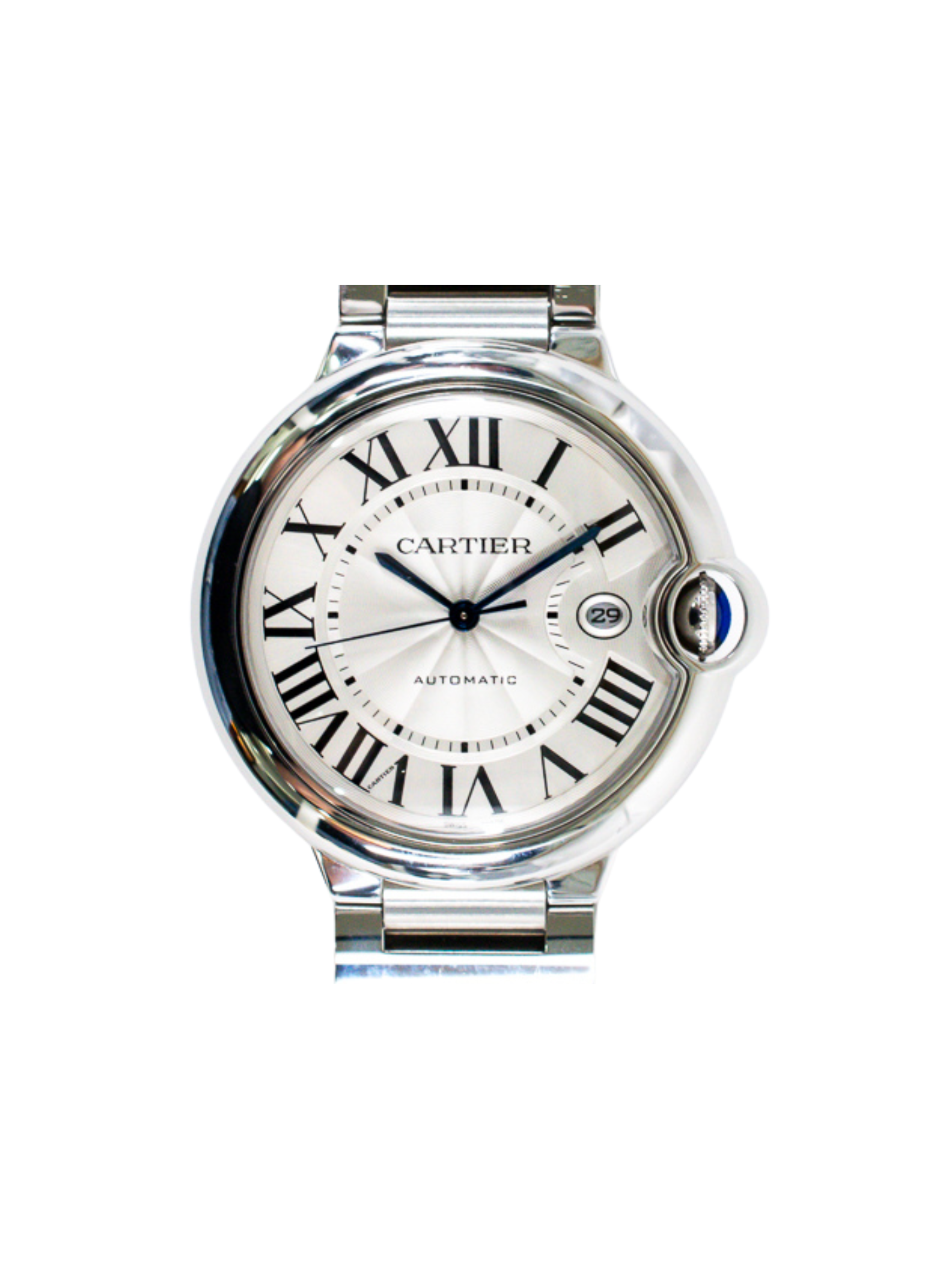 Cartier Ballon Bleu De Cartier 42 Mm Stainless Steel Silver Roman Dial WSBB0049