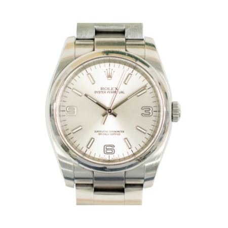 Rolex Oyster Perpetual 36Stainless Steel Silver Arabic Dial 116000