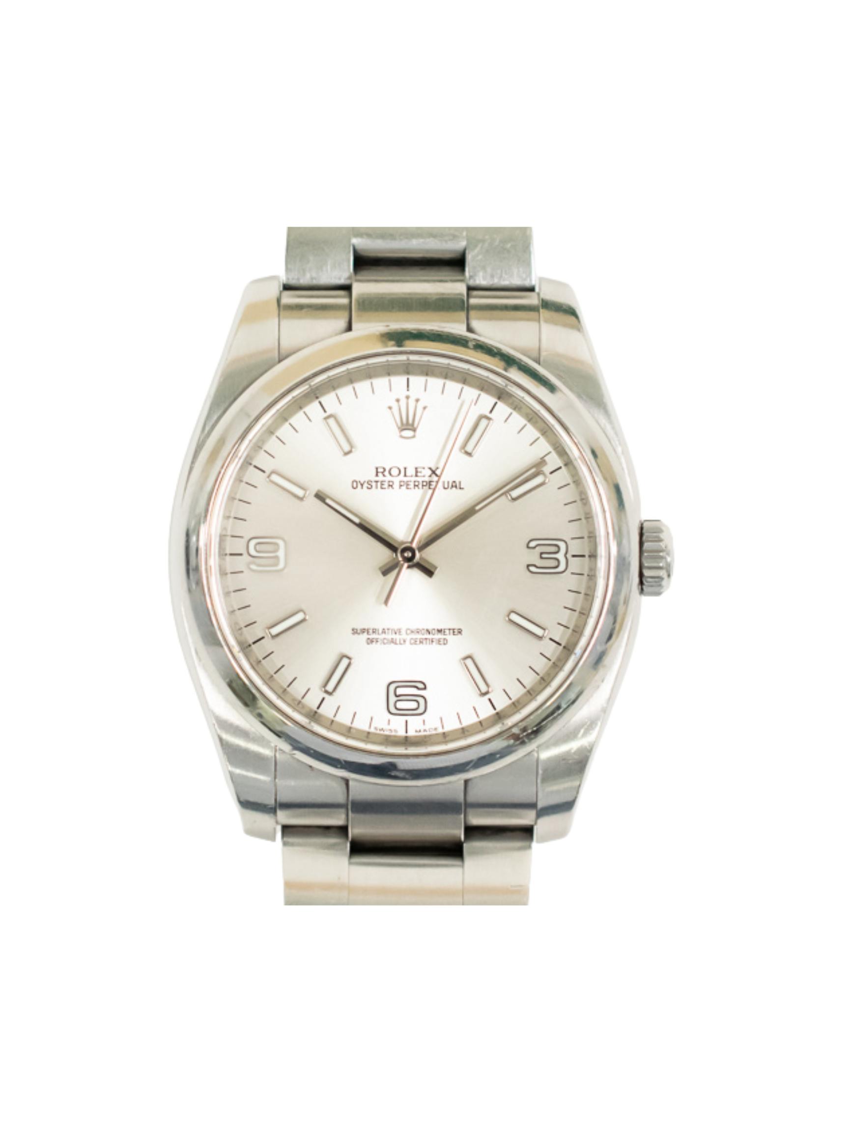 Rolex Oyster Perpetual 36Stainless Steel Silver Arabic Dial 116000