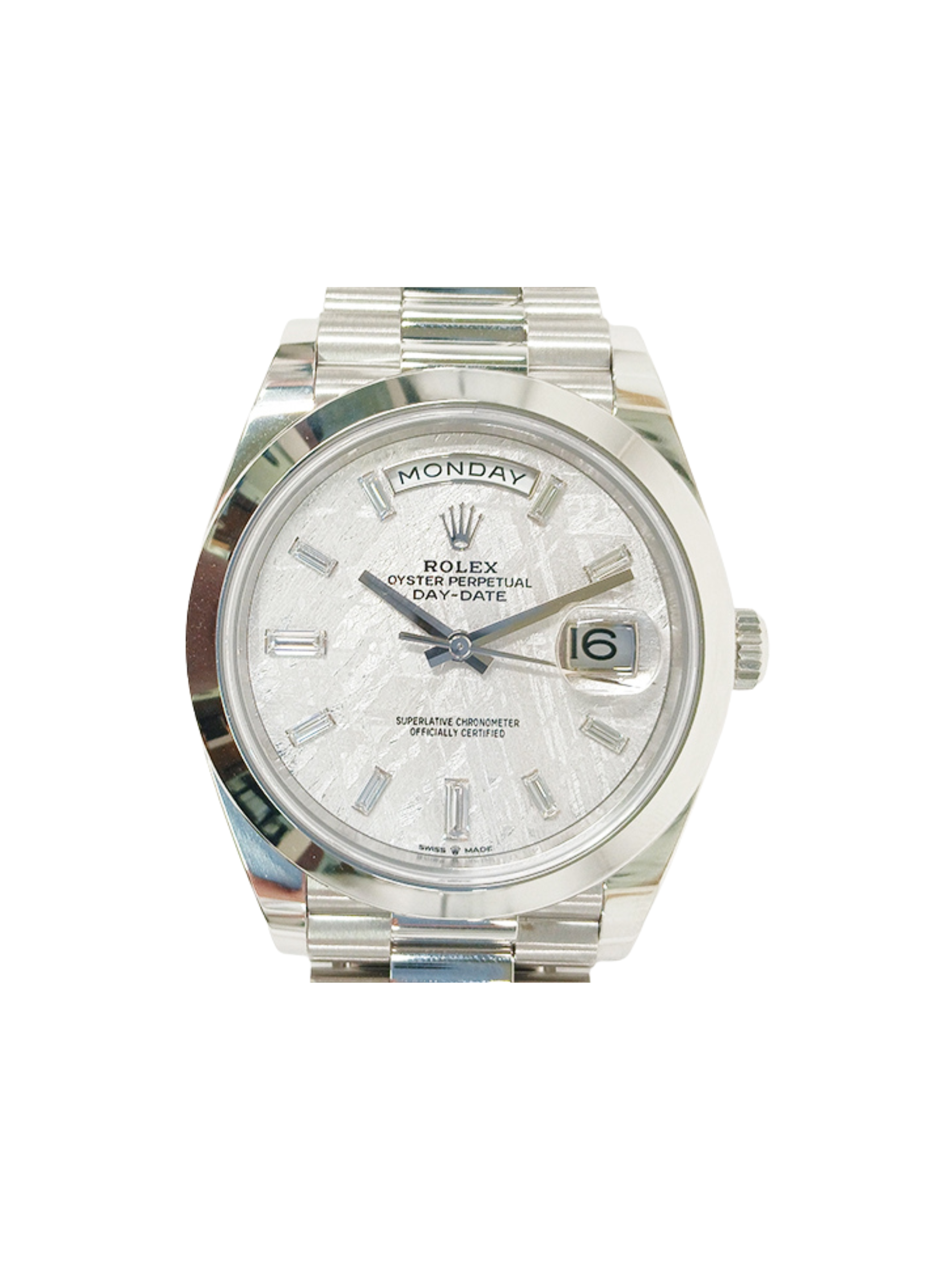 Rolex Day-Date 40 Platinum Meteorite Diamond Dial 228206