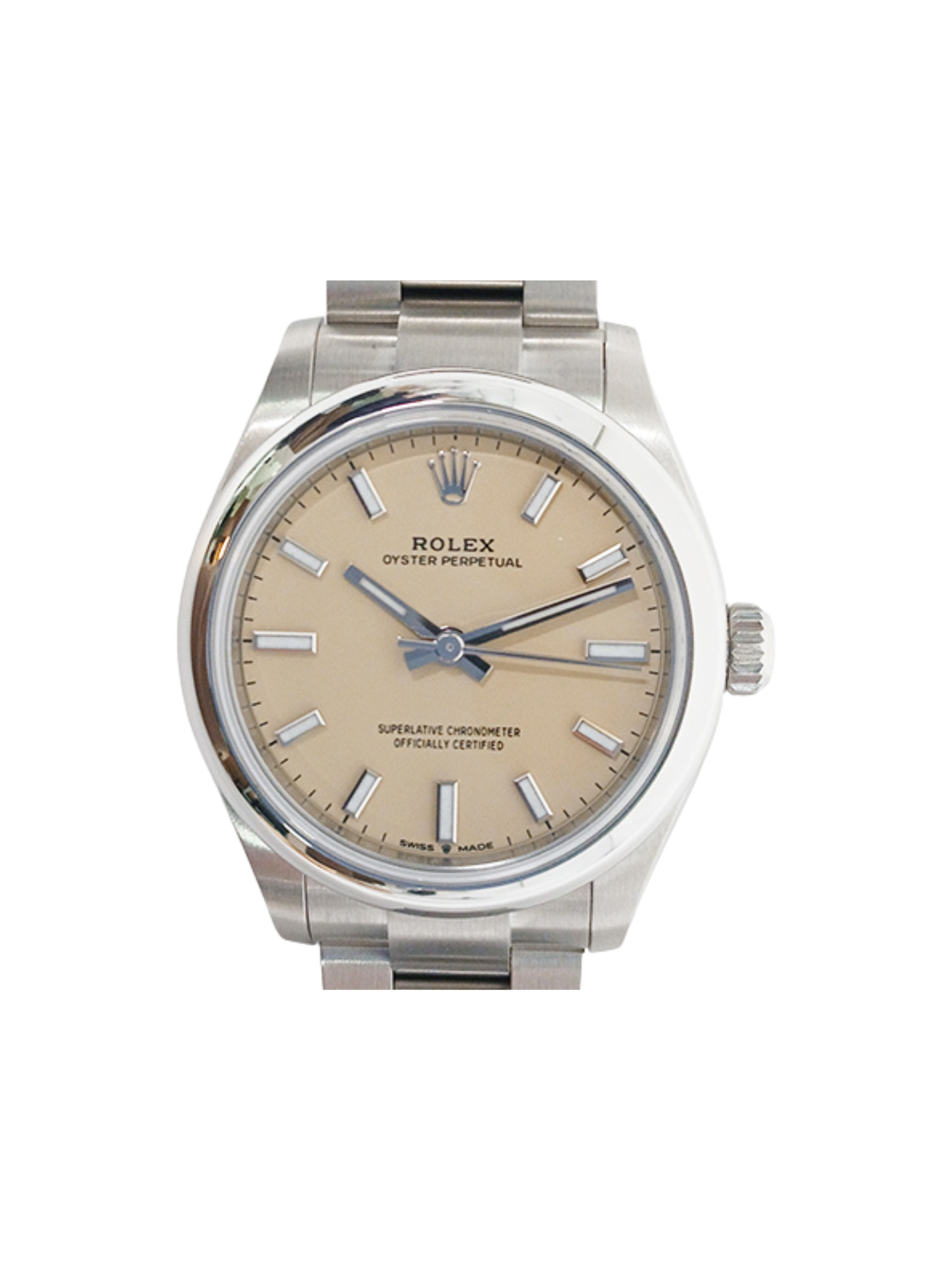 Rolex Oyster Perpetual 31 Stainless Steel Beige Stick Dial 277200