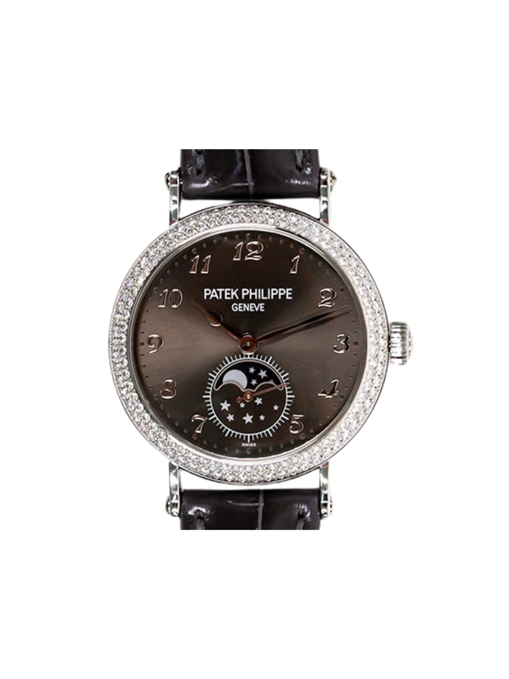 Patek Philippe Complications Moon Phases White Gold Grey Arabic Dial 7121/200G-010