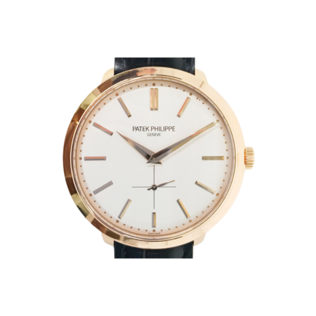 Patek Philippe Calatrava Rose Gold Silver Stick Dial 5123R-001