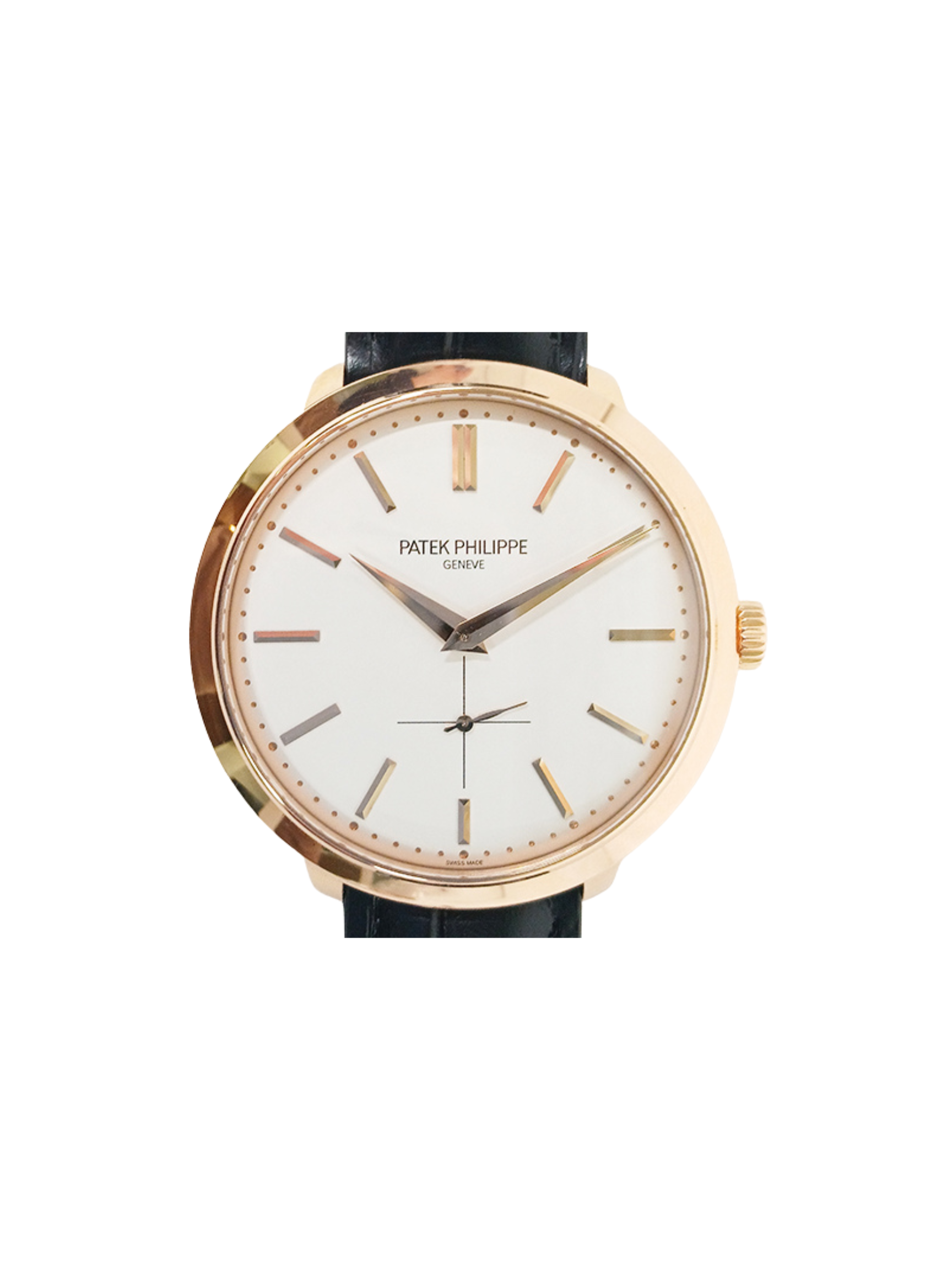 Patek Philippe Calatrava Rose Gold Silver Stick Dial 5123R-001