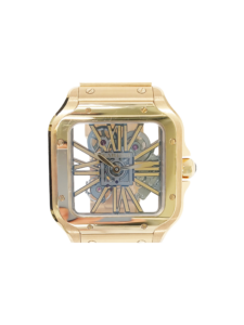Cartier Santos de Cartier Yellow Gold Skeleton Dial WHSA0042