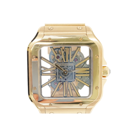Cartier Santos de Cartier Yellow Gold Skeleton Dial WHSA0042