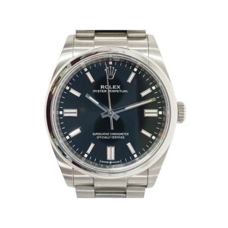 Rolex Oyster Perpetual Stainless Steel Black Stick Dial 126000