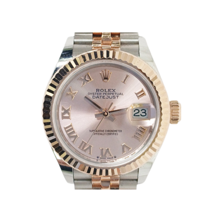 Rolex Lady-Datejust Stainless Steel Rose Gold Pink Roman Dial 279171