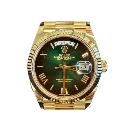 Rolex Day-Date 36 Yellow Gold Green “Ombre” Dial 128238