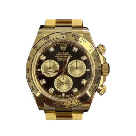 Rolex Daytona Cosmograph Yellow Gold Black Diamond Dial 126508