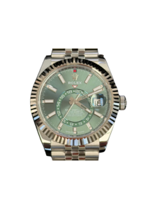 Rolex Sky-Dweller Stainless Steel and White Gold Mint Green Dial 336934