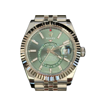 Rolex Sky-Dweller Stainless Steel and White Gold Mint Green Dial 336934