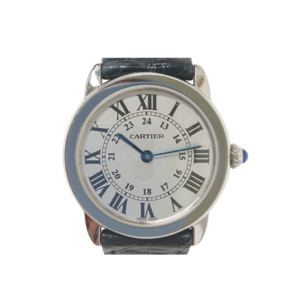 Cartier Ronde Solo de Cartier Stainless Steel Silver Roman Dial W6700155