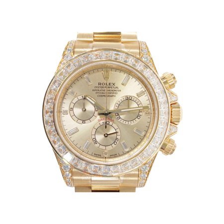 Rolex Cosmograph Daytona Yellow Gold Diamond Bezel Champagne Diamond Dial 126598TBR