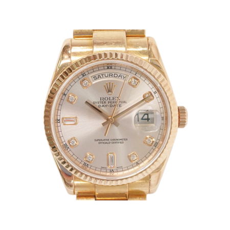 Rolex Day-Date 36 Rose Gold Pink Diamond Dial 118235A