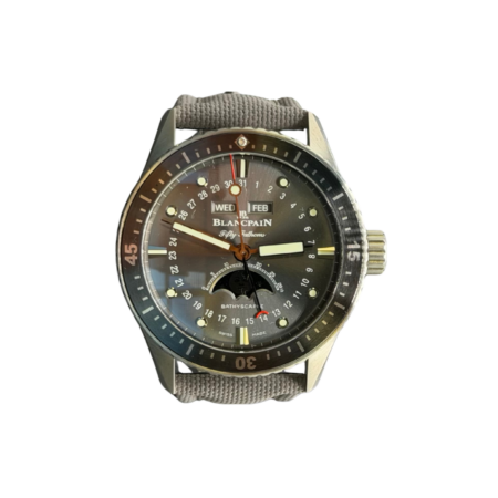 Blancpain Fifty Fathoms Bathyscaphe Quantieme Complet Phases Titanium Dark Grey Dial 5054-1210-G52A
