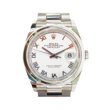 Rolex Datejust 36 Stainless Steel White Roman Dial 126200