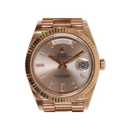 Rolex Day-Date 40 Rose Gold Sundust Diamond Dial 228235A
