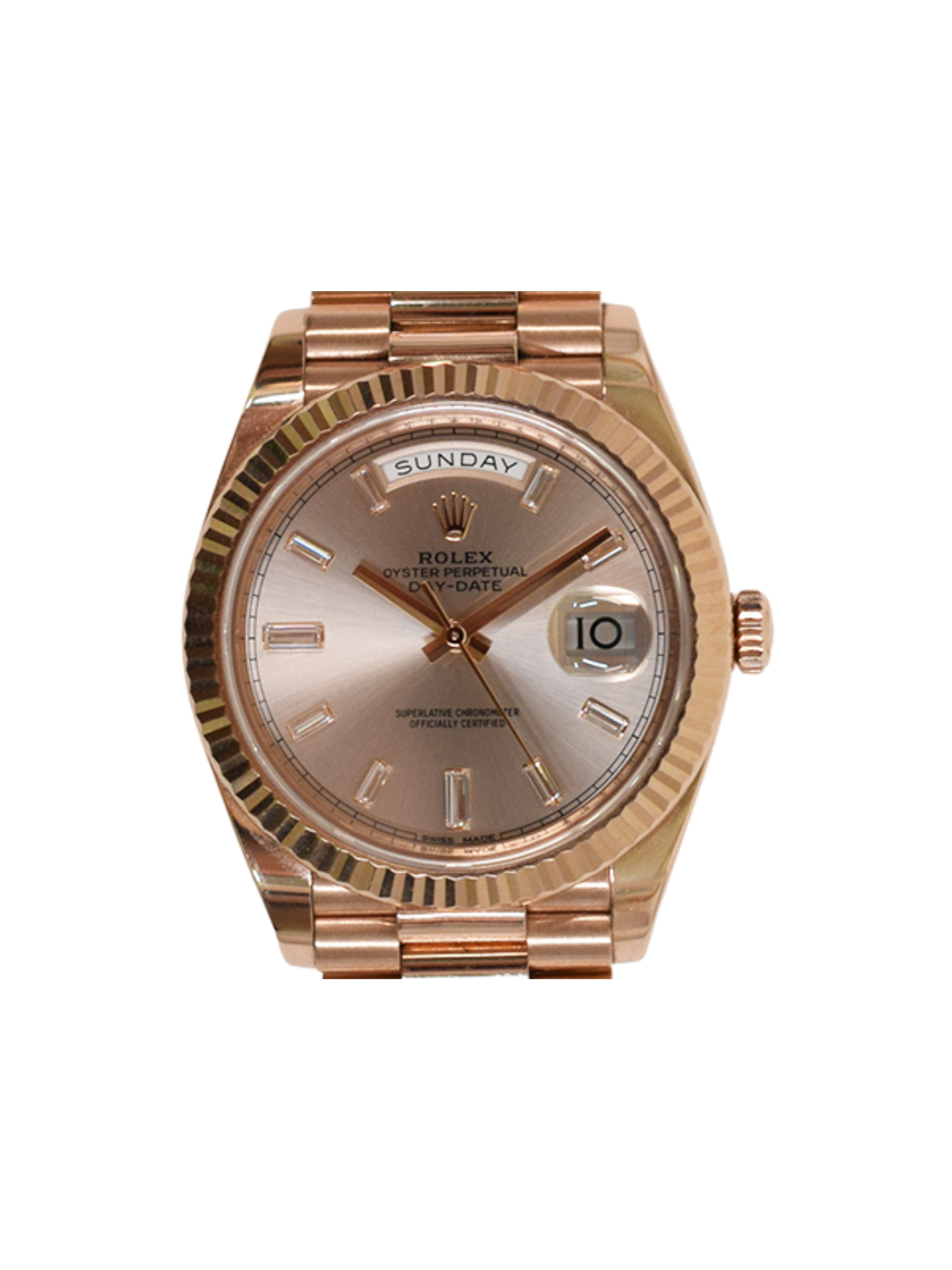 Rolex Day-Date 40 Rose Gold Sundust Diamond Dial 228235A