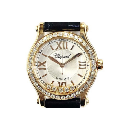 Chopard Happy Sport Rose Gold Silver Roman Dial 274893-5002