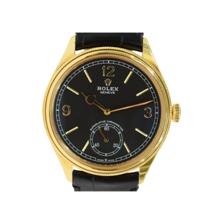 Rolex 1908 Yellow Gold Black Dial 52508