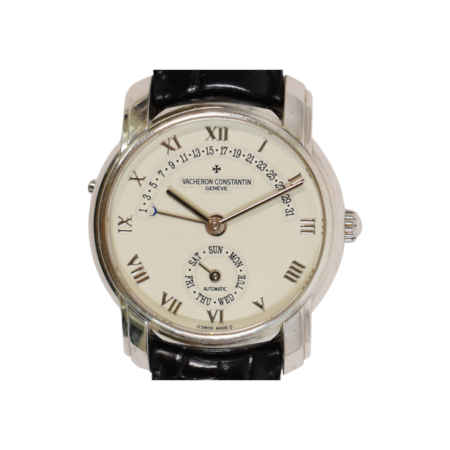 Vacheron Constantin 31 Day Retrograde 37mm White Gold White Roman Dial 47245/000G