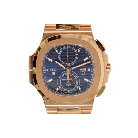 Patek Philippe Nautilus Travel Time Rose Gold Blue Dial 5990/1R-001