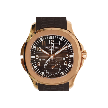 Patek Philippe Aquanaut Travel Time Rose Gold Brown Arabic Dial 5164R-001