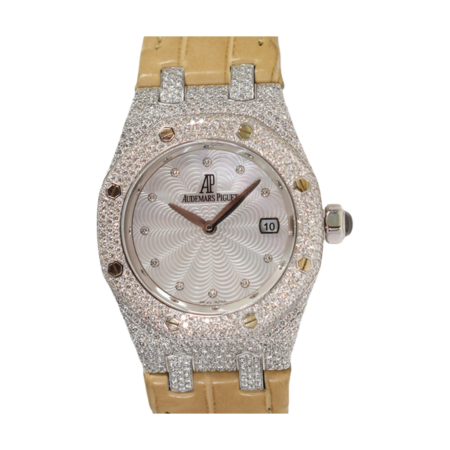 Audemars Piguet Royal Oak Lady White Gold Diamond-Set Silver Dial 67605BC.ZZ.D070SU.01